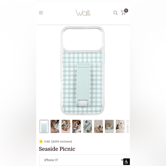 Wallis Seaside Picnic Phone Case for iPhone 17 - Light green - Picture 1 of 5